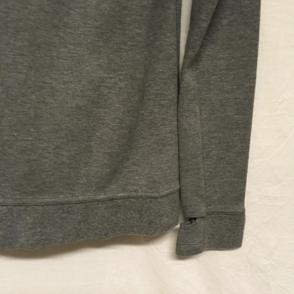 Nike Gray Pull Over Hoodie Mock Neck Kids XL‎ Women Small Black Nike Swoosh Logo